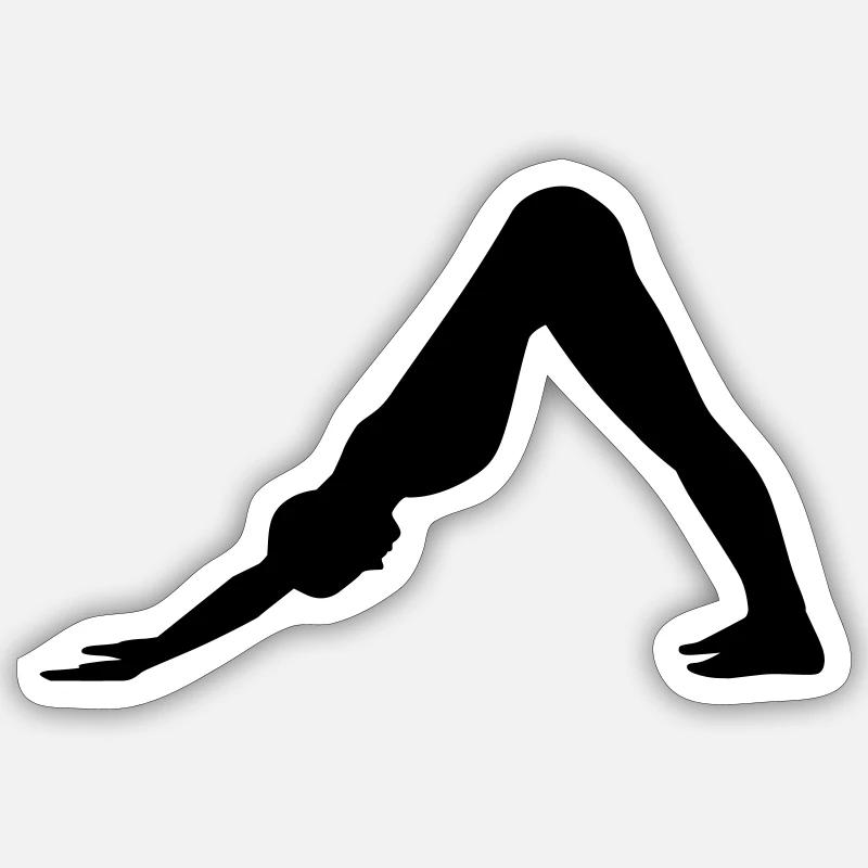 Pilates - Sticker Größe S (10 x 10 cm) - Mattweiß