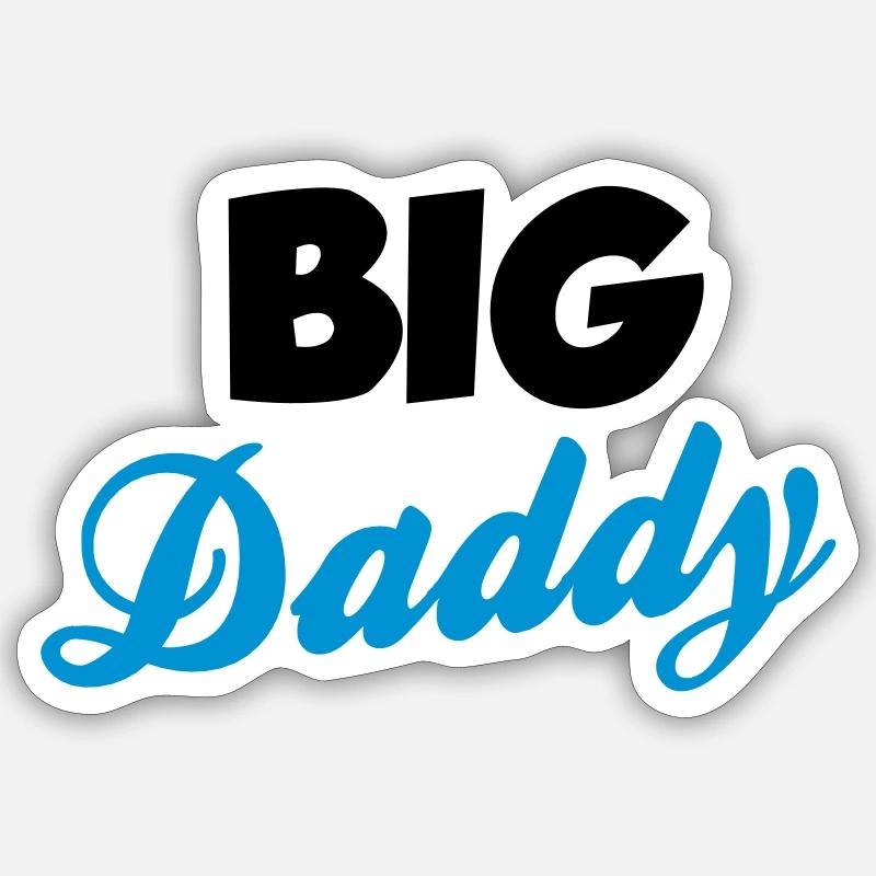 Daddy - Sticker taille S (10 x 10 cm) - blanc mat