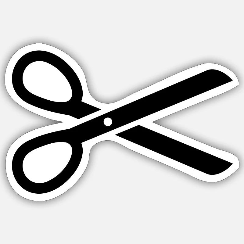 Schere Sticker Größe S (10 x 10 cm)