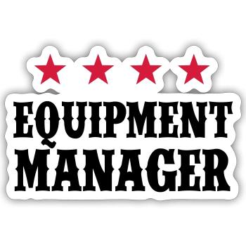 Equipment Manager - 4 Stars - 2c - Sticker Größe S (10 x 10 cm) - Mattweiß - Vorne