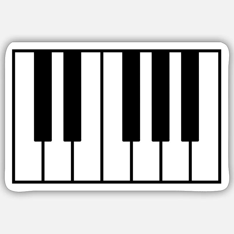 Klavier Sticker Größe S (10 x 10 cm)