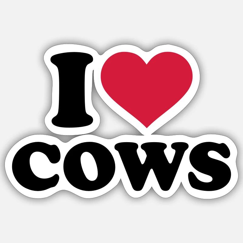 Kuh - Sticker Größe S (10 x 10 cm) - Mattweiß