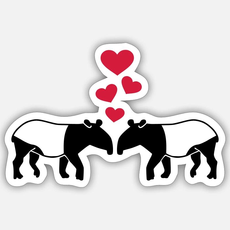Tapir - Sticker size S (10 x 10 cm) - white matte