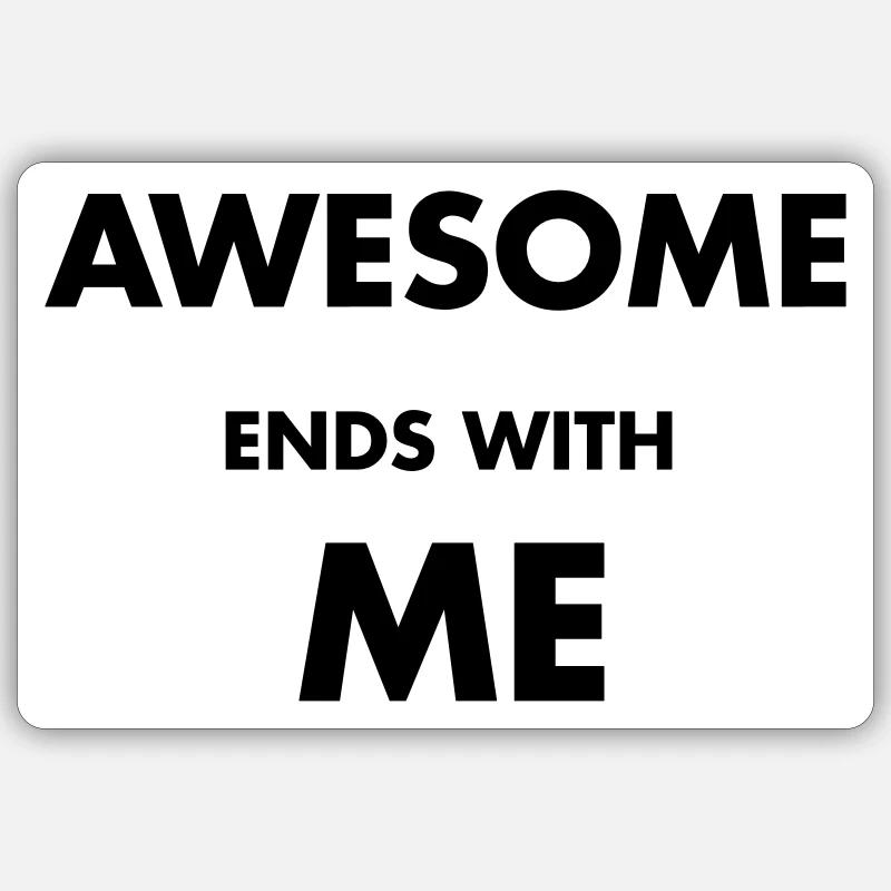 Awesome - Sticker size S (10 x 10 cm) - white matte