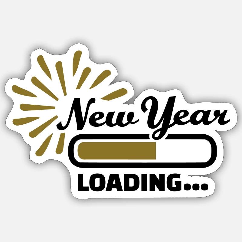 Silvester Sticker Größe S (10 x 10 cm)