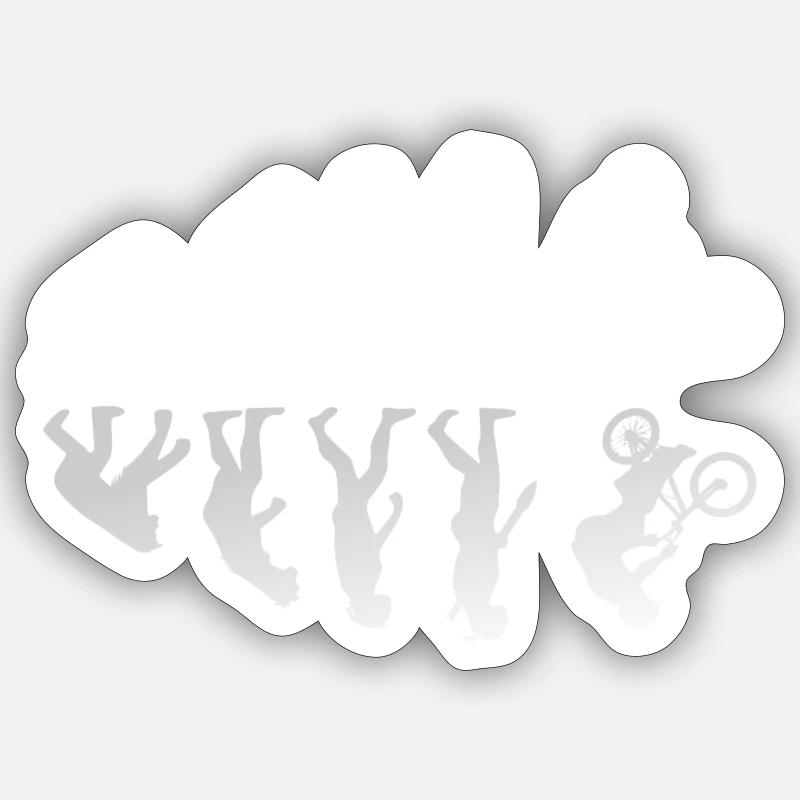 BMX Evolution Spiegel Geschenk Sticker Größe S (10 x 10 cm)
