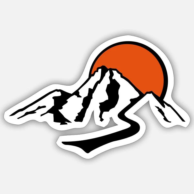 Mountain - Sticker size S (10 x 10 cm) - white matte