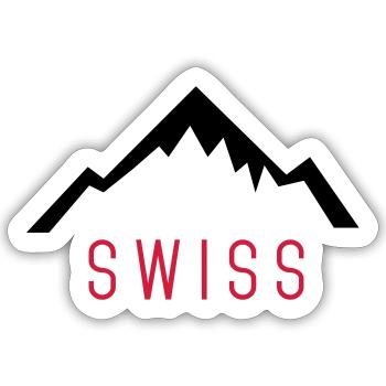 Swiss Alps - Sticker size S (10 x 10 cm) - white matte - Front