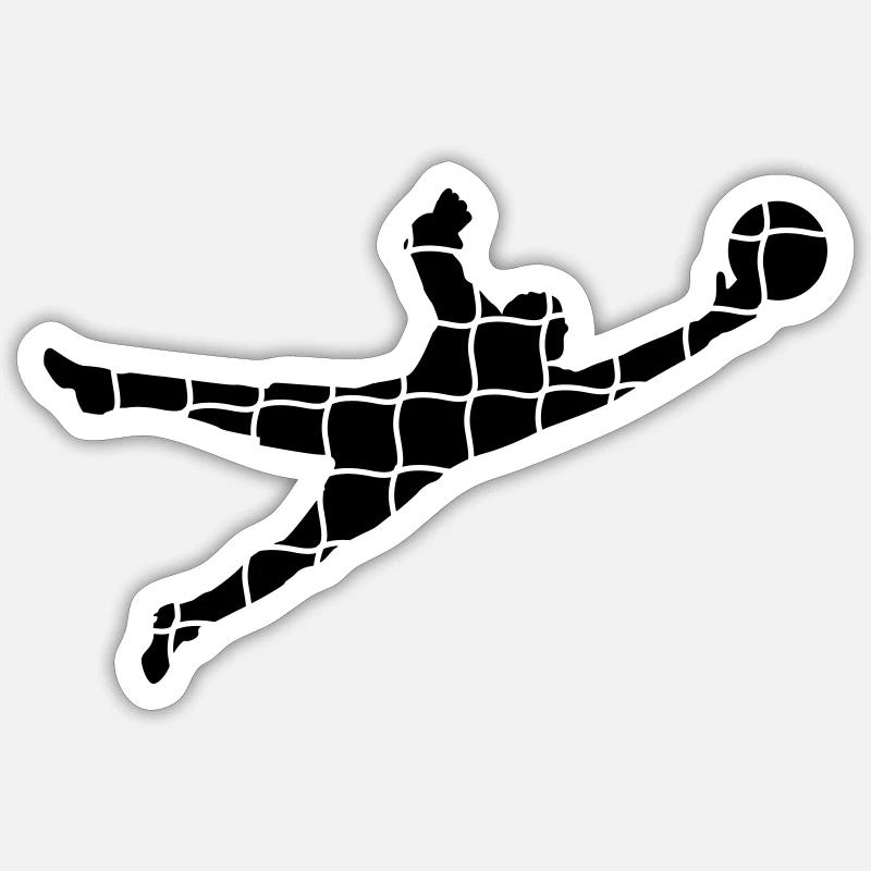 Torhüter - Sticker Größe S (10 x 10 cm) - Mattweiß