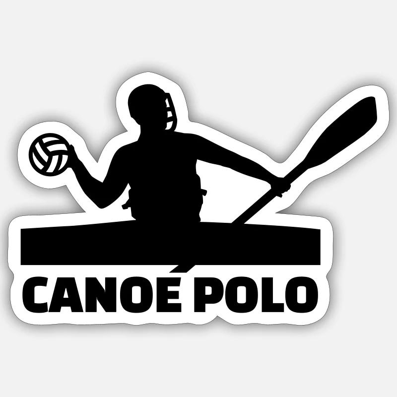Canoe Polo - Sticker size S (10 x 10 cm) - white matte