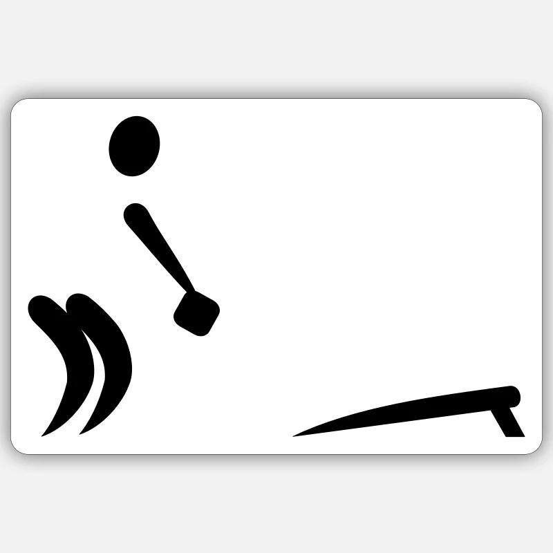 Cornhole - Sticker Größe S (10 x 10 cm) - Mattweiß