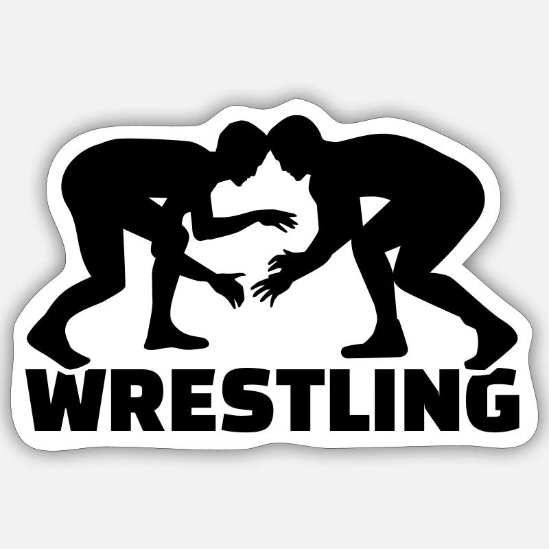 Wrestling - Sticker size S (10 x 10 cm) - white matte