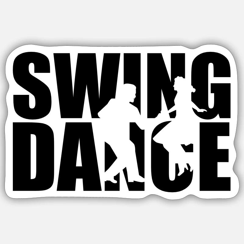 Swing dance Sticker Größe S (10 x 10 cm)