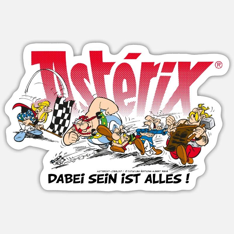 Asterix Dabei sein ist alles - Sticker taille S (10 x 10 cm) - blanc mat