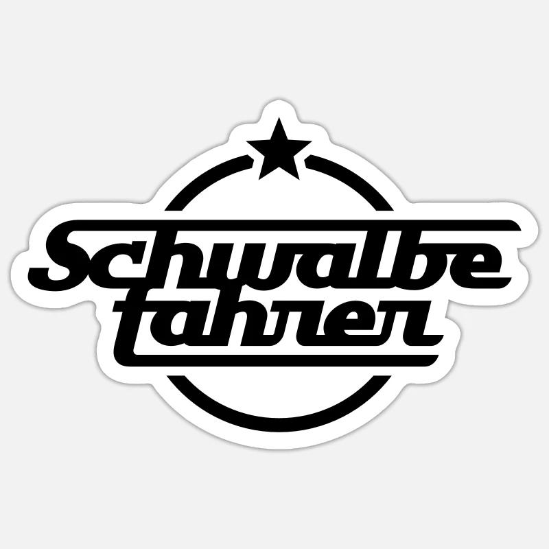Schwalbefahrer Sticker Größe S (10 x 10 cm)