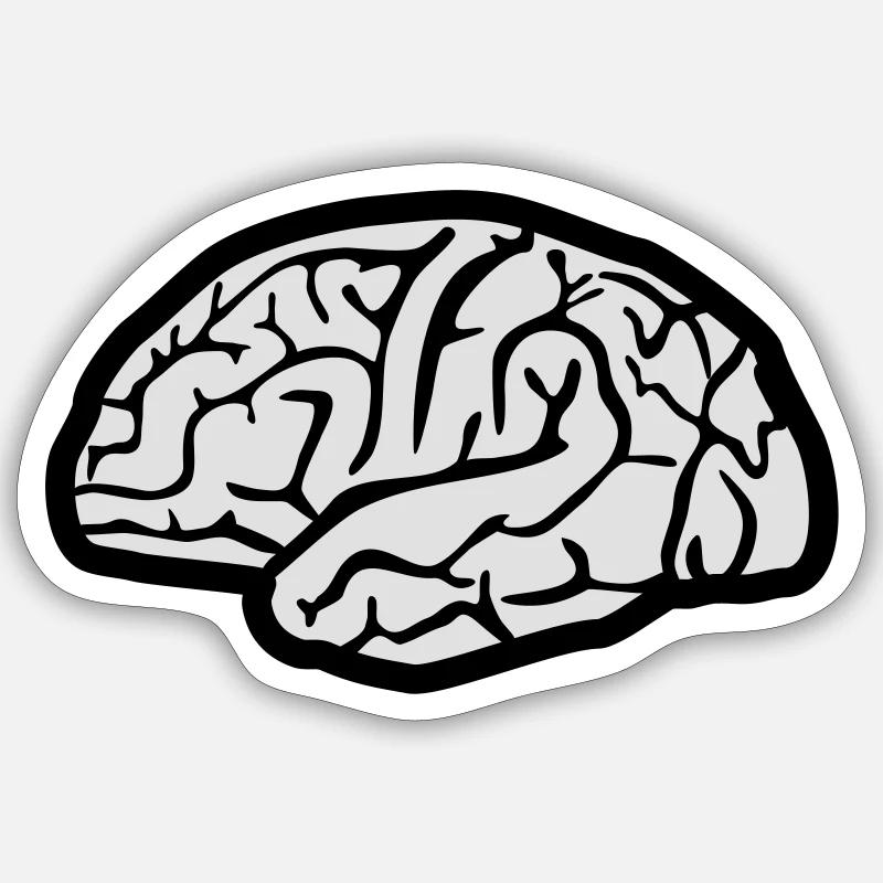 Brain Sticker size S (10 x 10 cm)