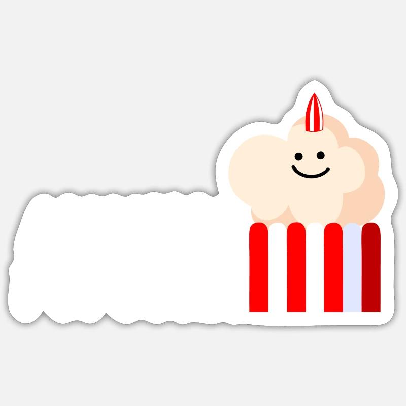 Always Popcorn (a) - Sticker Größe S (10 x 10 cm) - Mattweiß