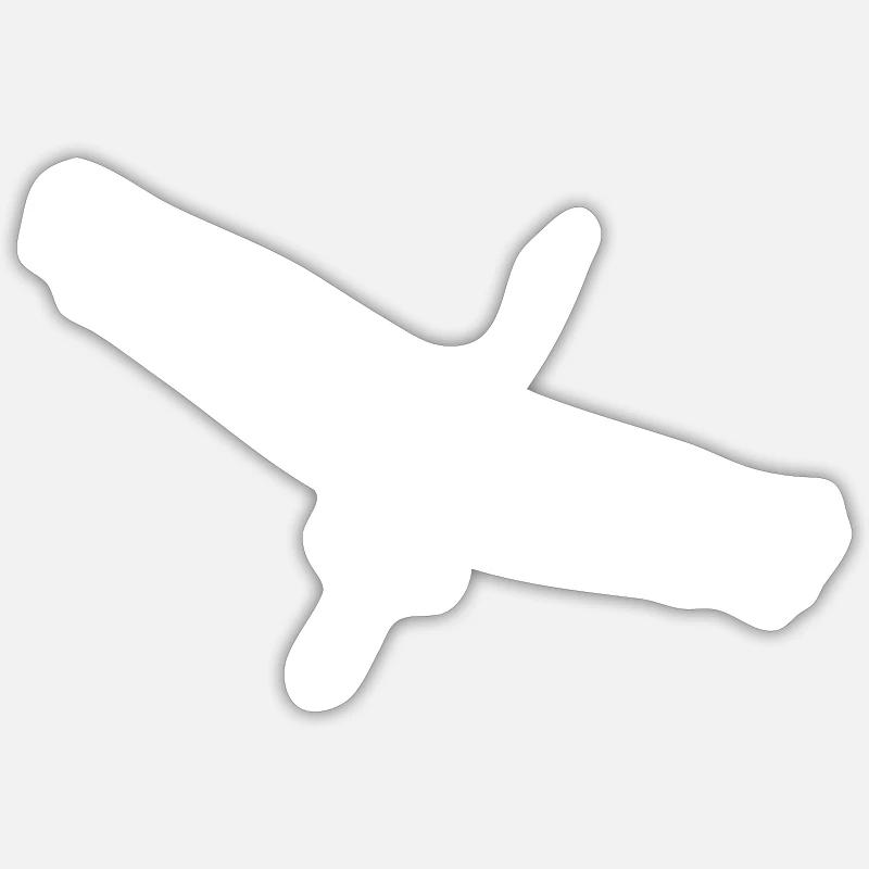 Heron bird in flight - Sticker size S (10 x 10 cm) - white matte