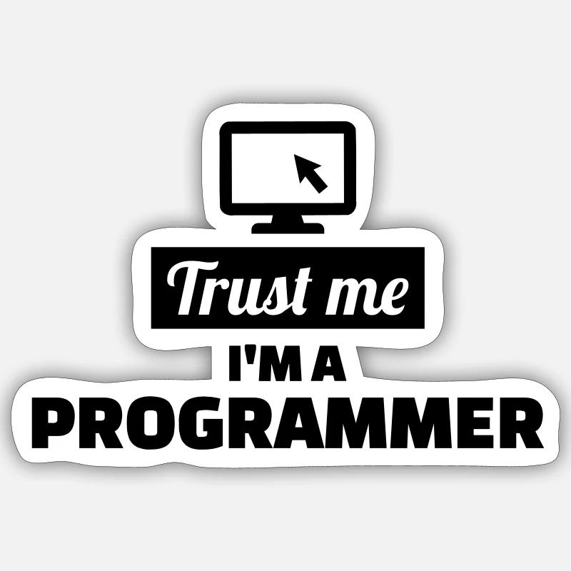 Programmer - Sticker size S (10 x 10 cm) - white matte