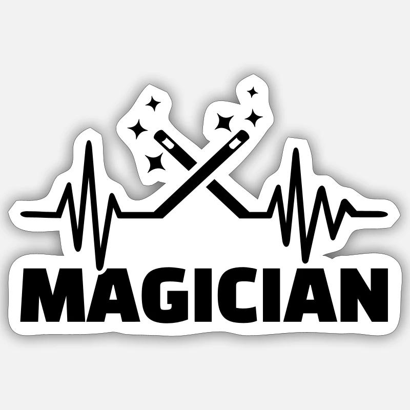 Magician - Sticker size S (10 x 10 cm) - white matte