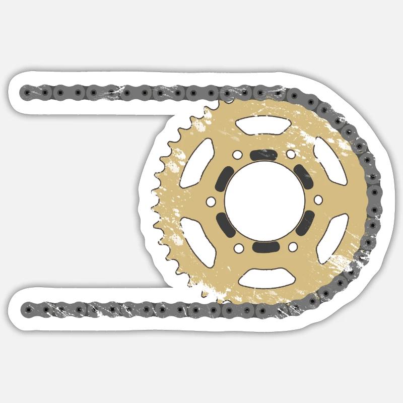 Ritzel Kette Verbund Risse Sticker Größe S (10 x 10 cm)