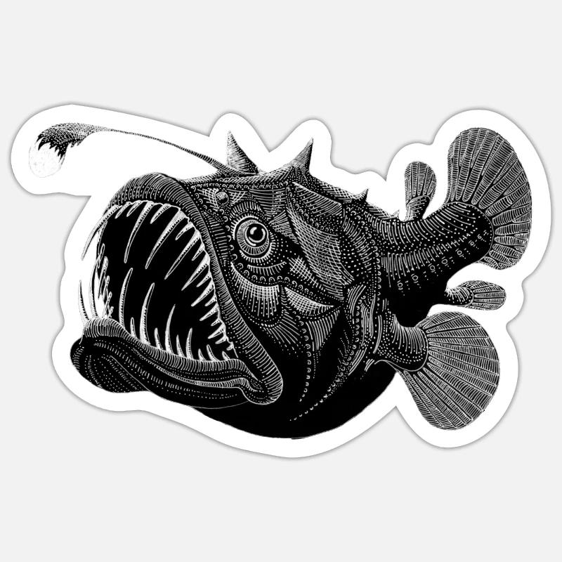 Deep sea fish Sticker size S (10 x 10 cm)
