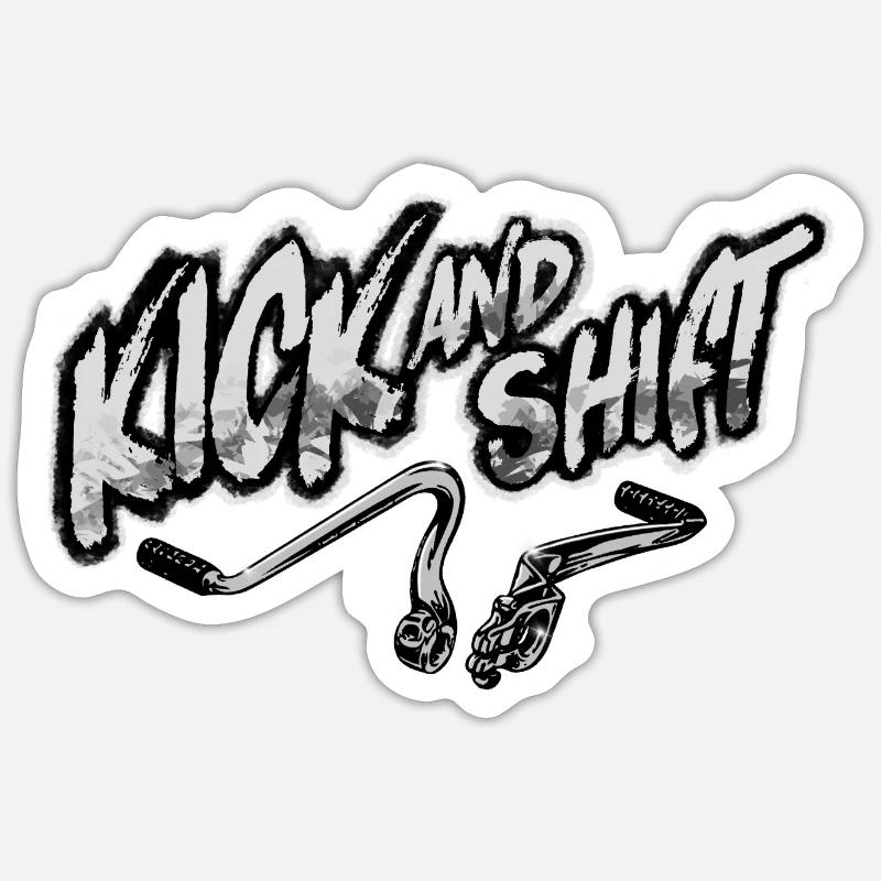 Kick and shift Sticker size S (10 x 10 cm)