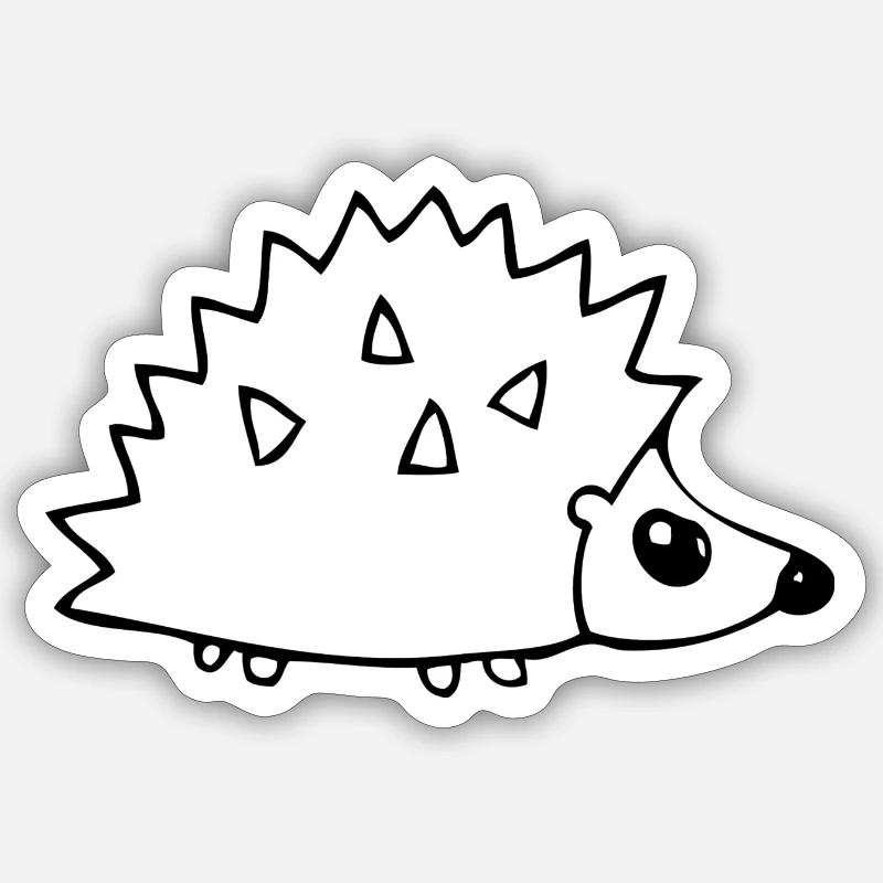 igel - Sticker Größe S (10 x 10 cm) - Mattweiß