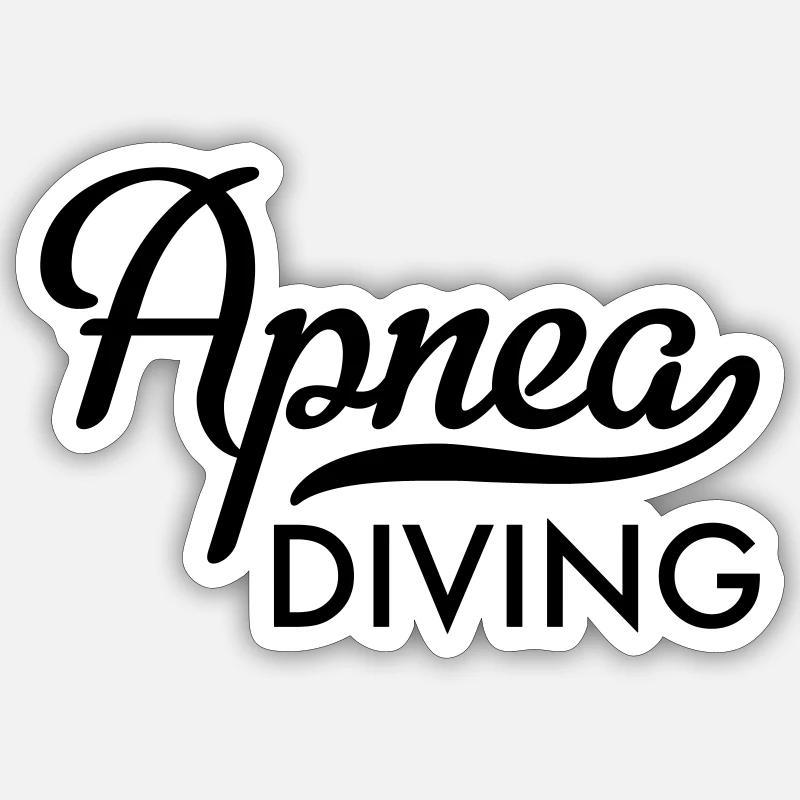 apnea - Sticker size S (10 x 10 cm) - white matte