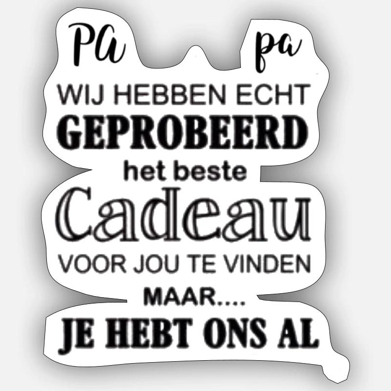 Personal Gift Text Print - Sticker size S (10 x 10 cm) - white matte