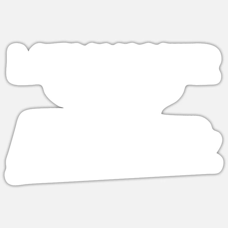 Menuisier qui déchire. Cadeau menuiserie - Sticker taille S (10 x 10 cm) - blanc mat