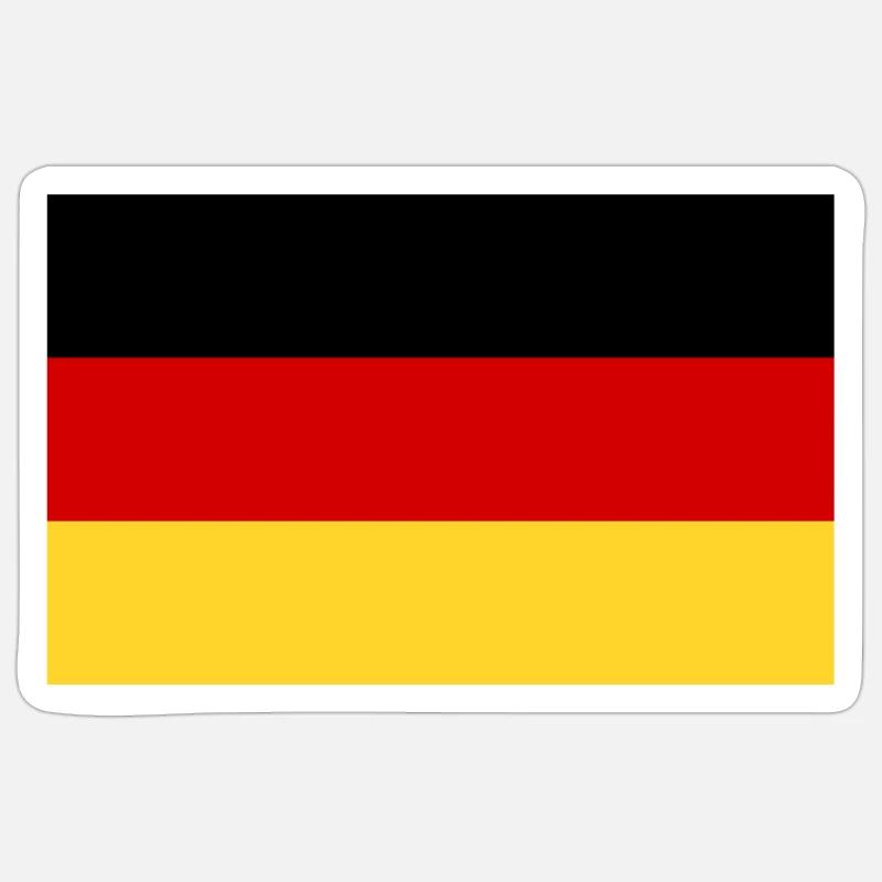 German flag - Sticker size S (10 x 10 cm) - white matte