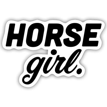 horse girl horse woman - Sticker size S (10 x 10 cm) - white matte - Front