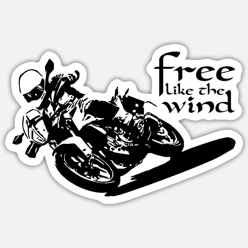 Biker Free Sticker taille S (10 x 10 cm)