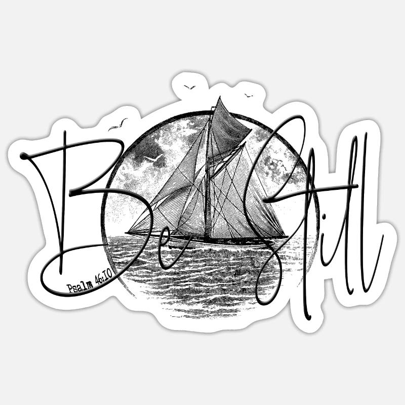 DLM C BE STILL B1W - Sticker Größe S (10 x 10 cm) - Mattweiß