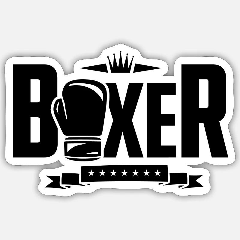 gant de boxe boxe Sticker taille S (10 x 10 cm)