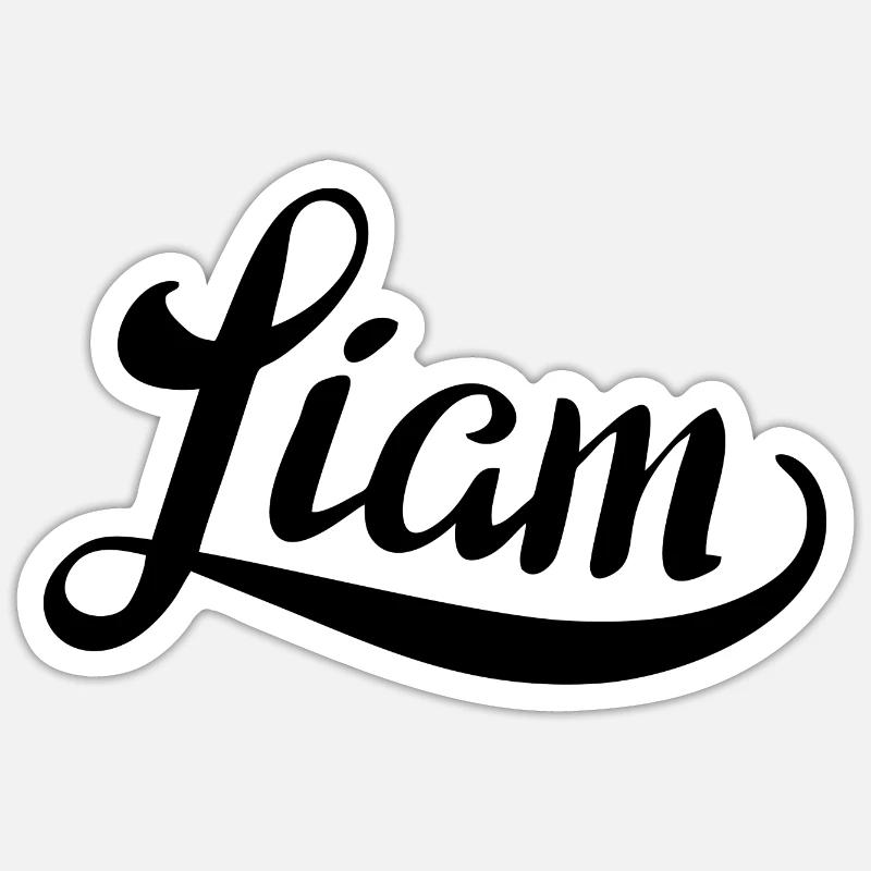 Name Liam - Sticker size S (10 x 10 cm) - white matte