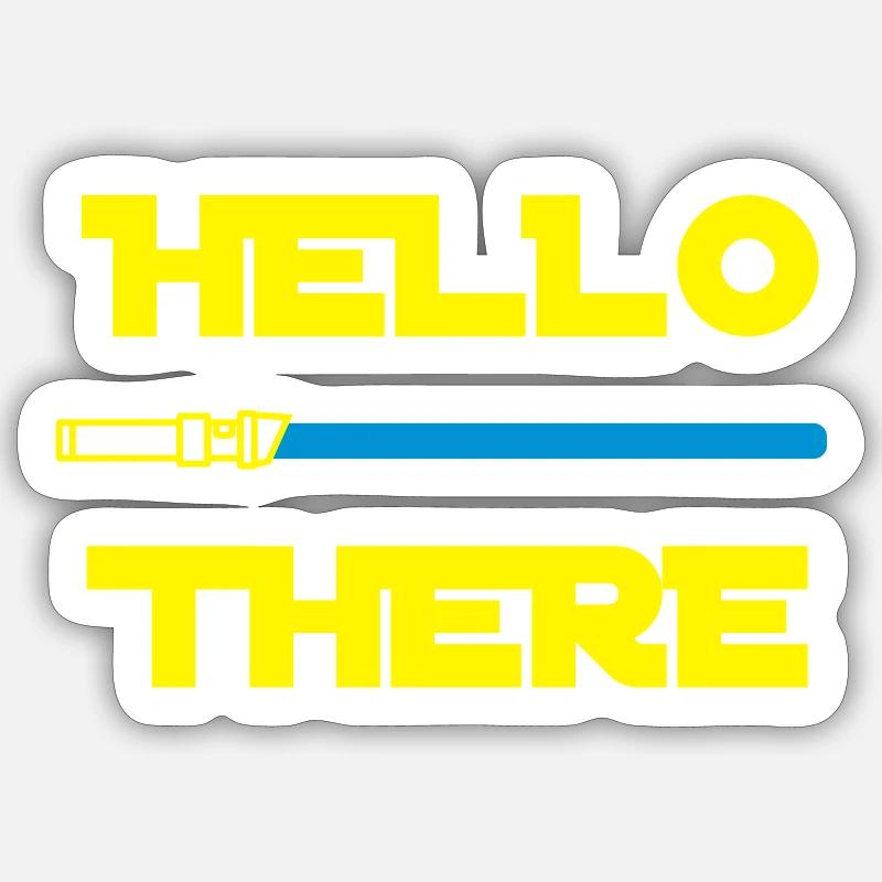 HelloThere - Sticker size S (10 x 10 cm) - white matte
