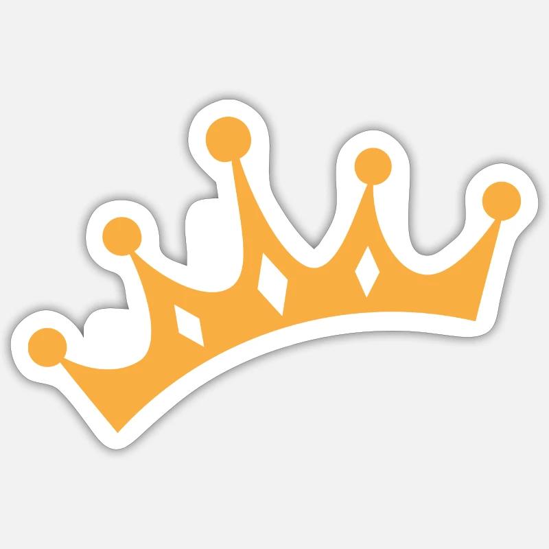Crown - Sticker size S (10 x 10 cm) - white matte