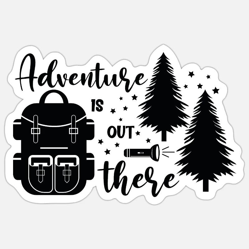 L'aventure est là - Sticker taille S (10 x 10 cm) - blanc mat