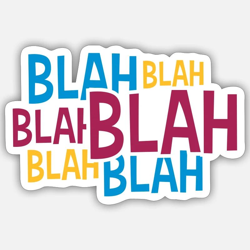 Comic Blah Coloré Sticker taille S (10 x 10 cm)