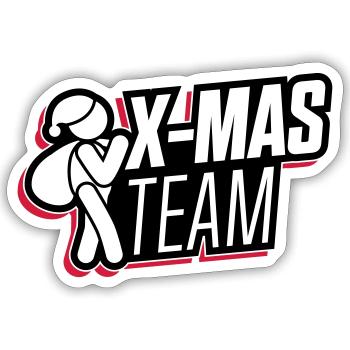 weihnachten xmas team christmas - Sticker Größe S (10 x 10 cm) - Mattweiß - Vorne