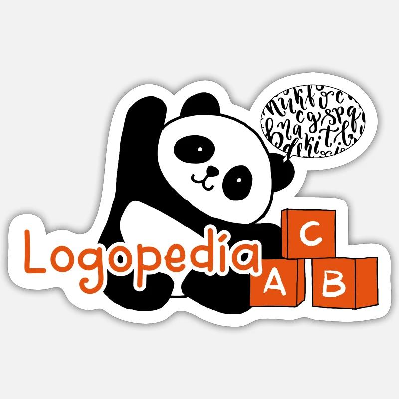 Panda speech therapy Sticker size S (10 x 10 cm)