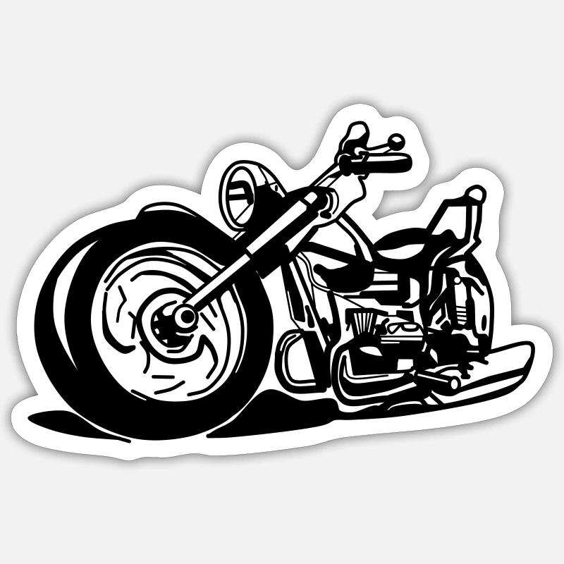 Chopper / moto Sticker taille S (10 x 10 cm)