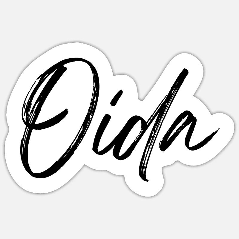 Oida - Sticker Größe S (10 x 10 cm) - Mattweiß