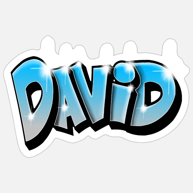 David - Sticker size S (10 x 10 cm) - white matte