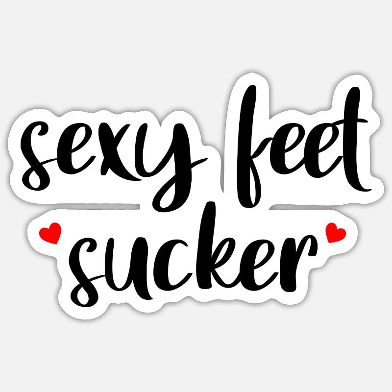 Sexy Feet Sucker - Sticker taille S (10 x 10 cm) - blanc mat