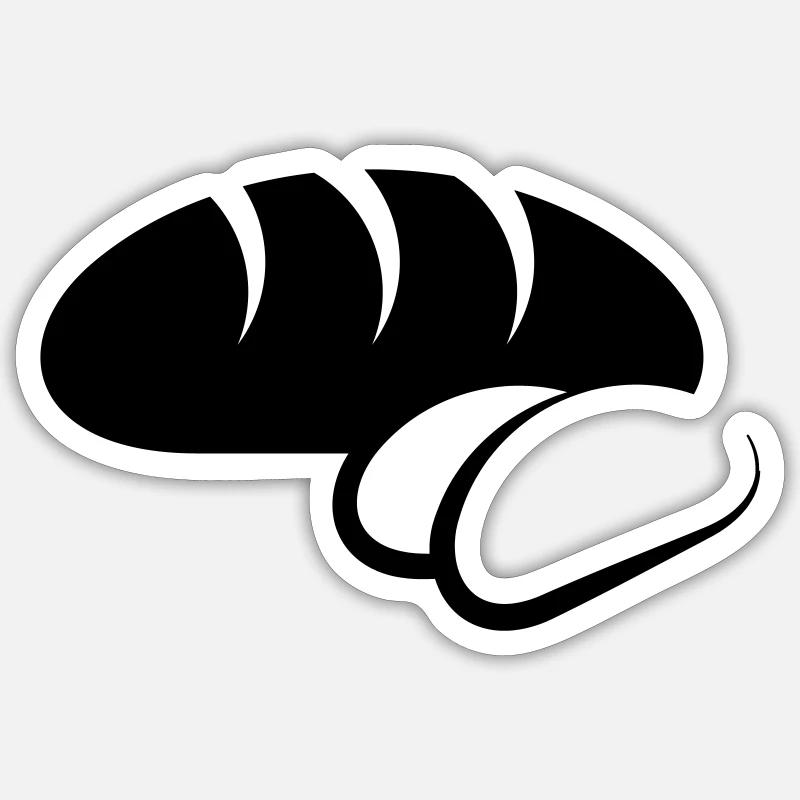 Bread - Sticker size S (10 x 10 cm) - white matte