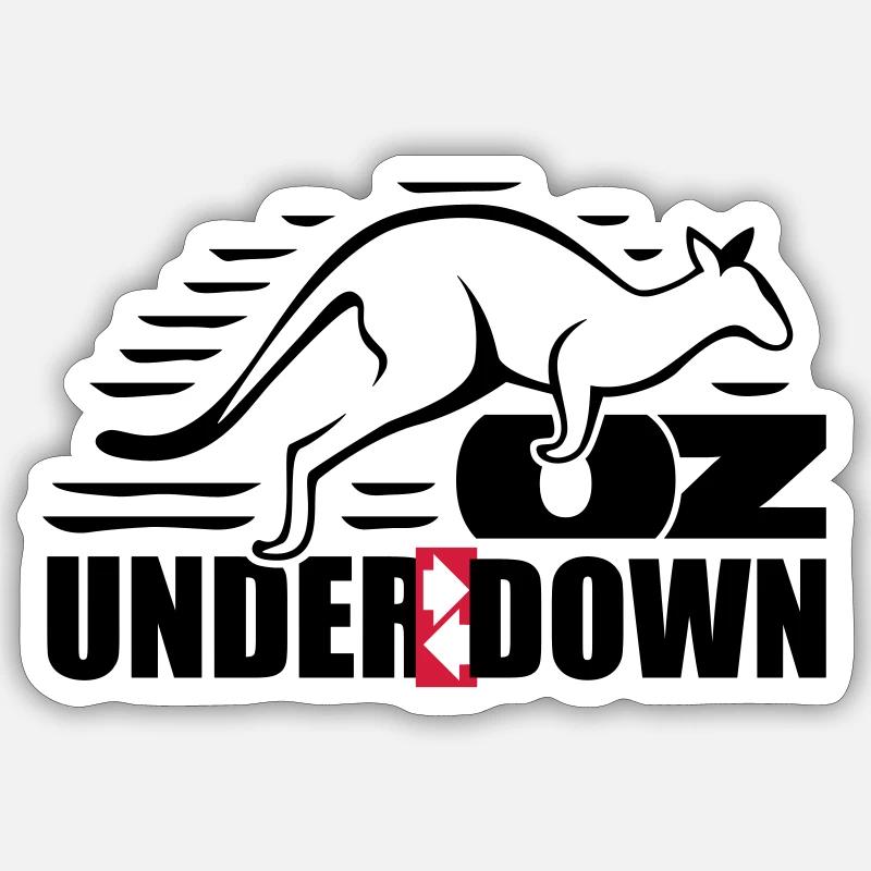 Down under - Sticker size S (10 x 10 cm) - white matte