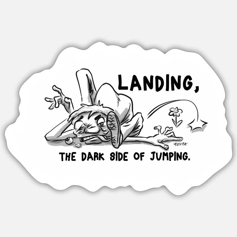 Landing - Sticker taille S (10 x 10 cm) - blanc mat